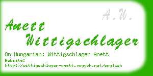 anett wittigschlager business card